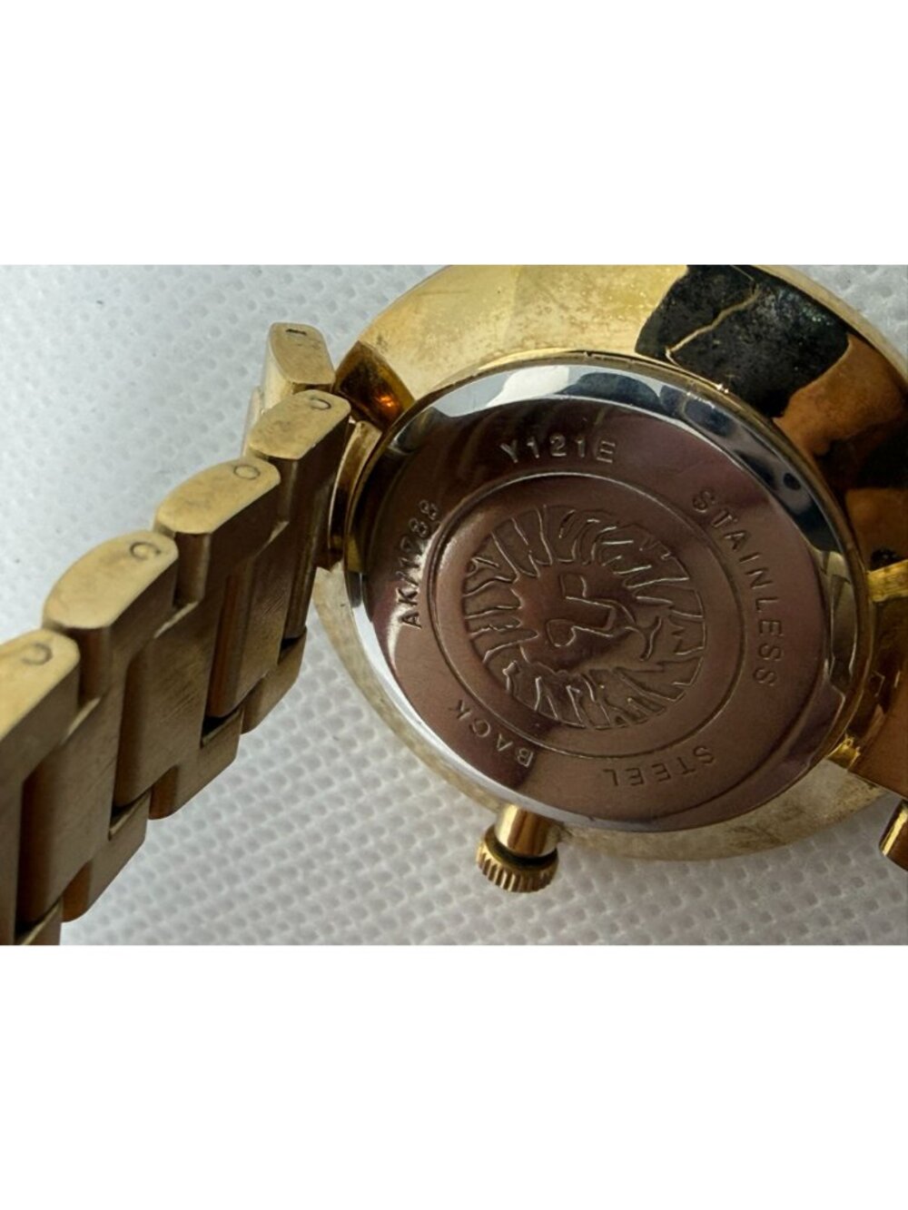 Anne Klein Women's Gold Tone Dial Gold Tone Bracelet Watch AK/2274CHGB - Picture 5 of 5